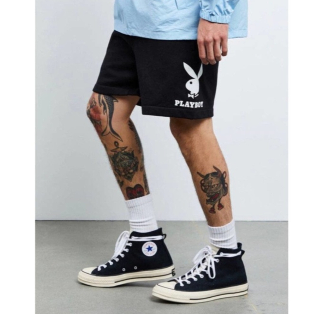 Playboy By Pacsun Black sweat shorts Size Medium